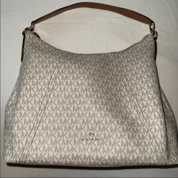 Michael Kors Handbags - Michael Kors Sienna Large Logo Shoulder Bag in the color White/Acorn.